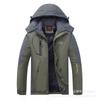 Herren Winter Wasserdicht Winddicht Verdickt Fleecegefüttert Outdoor Jacke Mit Kapuze Normale Passform Wandern Camping