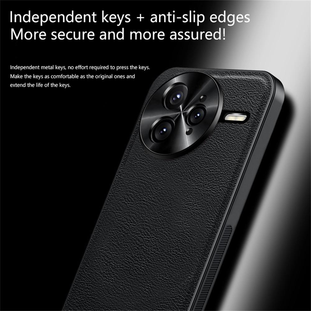 Für Xiaomi Redmi K80 5G Hülle PU+TPU+PC Handy-Rückseite mit Metall-Objektivrahmen