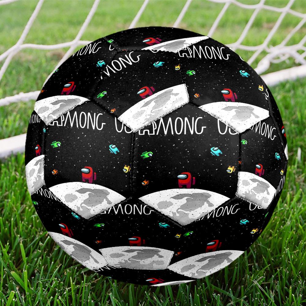 Among Us Print Size 5 Soccer Ball, Standard Match Football for Sports Game and Team Practice, Ideal Gift for Soccer Fans