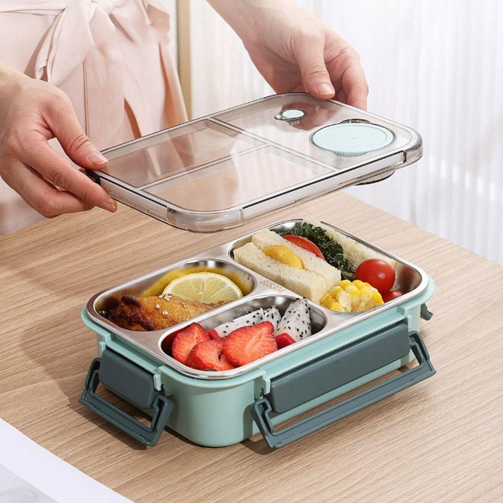 

Герметичний ланч-бокс Bento Box, який можна штабелювати. Ланч-бокс великої місткості Red-2 Grids