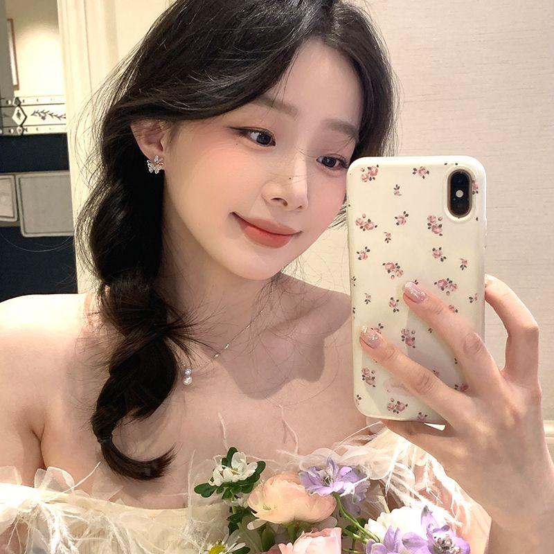 

Cut Out Sparking Zirconium Butterfly Earrings for Women Fancy Light Luxury Temperament Generous Earrings Unique Exquisite and Beautiful Earrings 925 silver needle-a pair of butterfly earrings