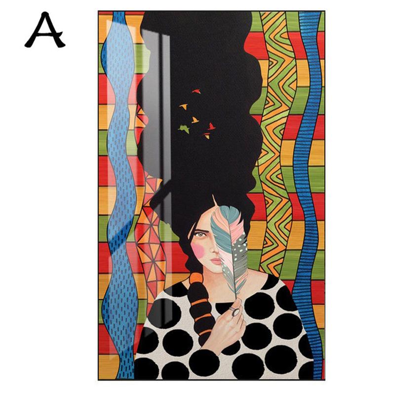 

Abstart Цветная масляная живопись в североевропейском современном стиле Фигура Холст постеры Гостиная Спальня Печать Настенное украшение Без рамки 20*40cm No Frame