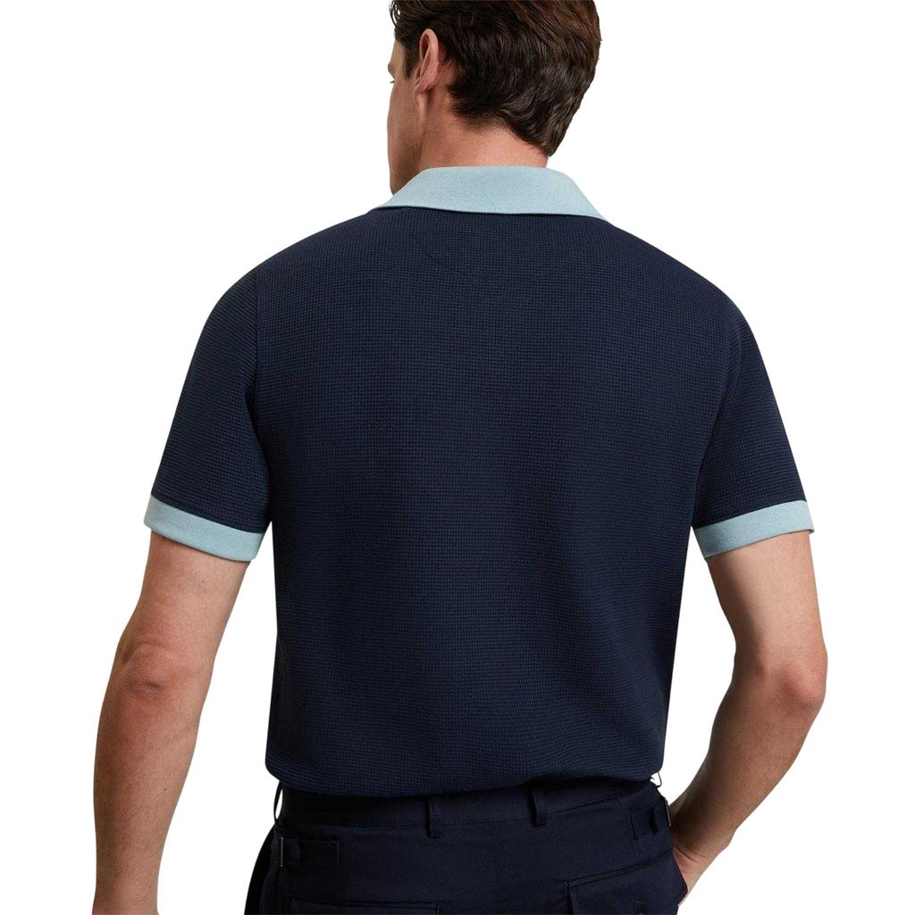 Ted Baker Mens Waffle Short-Sleeved Polo Shirt