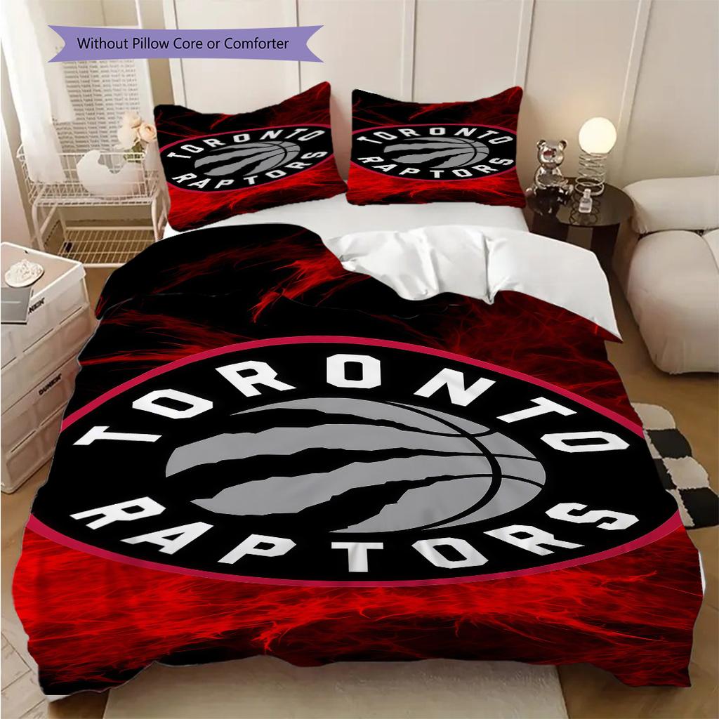 Toronto Raptors Passion Court Bedding(1 * Duvet Cover + 2 * Pillowcase, Without core)Soft and Comfortable Duvet Cover and Pillowcase