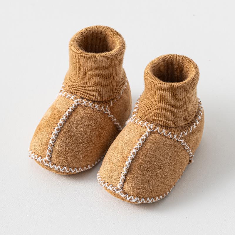 Warm Velvet Non-Slip Toddler Floor Shoes for Boys & Girls (0-3 Years)
