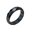 Unisex Black Hematite Magnetic Energy Rhombus Ring