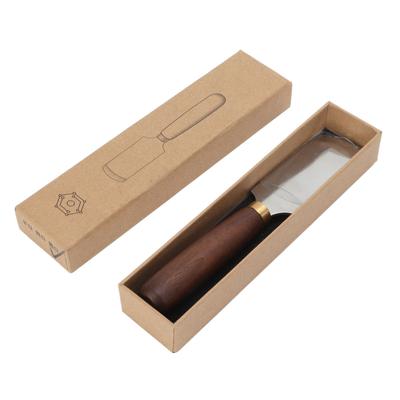 Läderkniv Lätt Kontroll Robust Rund Läderkantkniv DIY Läderskärare med Valnöt