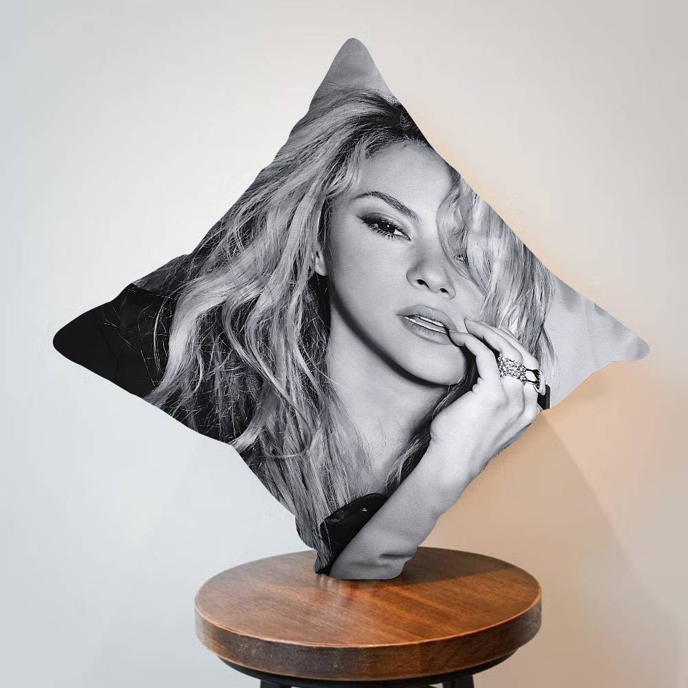 Singer S-Shakira Pillow Covers Cartoon Sofa Decorative Home Double-Sided Printing Short Plush Cute Cushion Cover