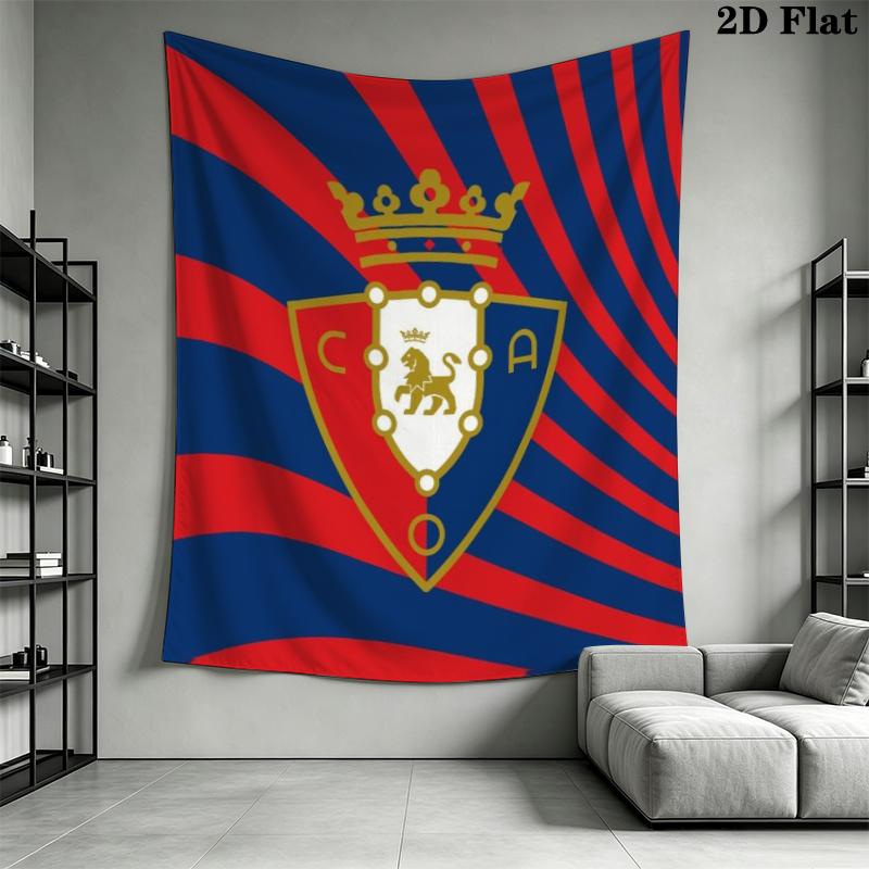 CA Osasuna Wall Tapestry Aesthetic Wall Hanging Printed Fabric Blanket Decorative Tapestries for Bedroom Living Room Home Decor