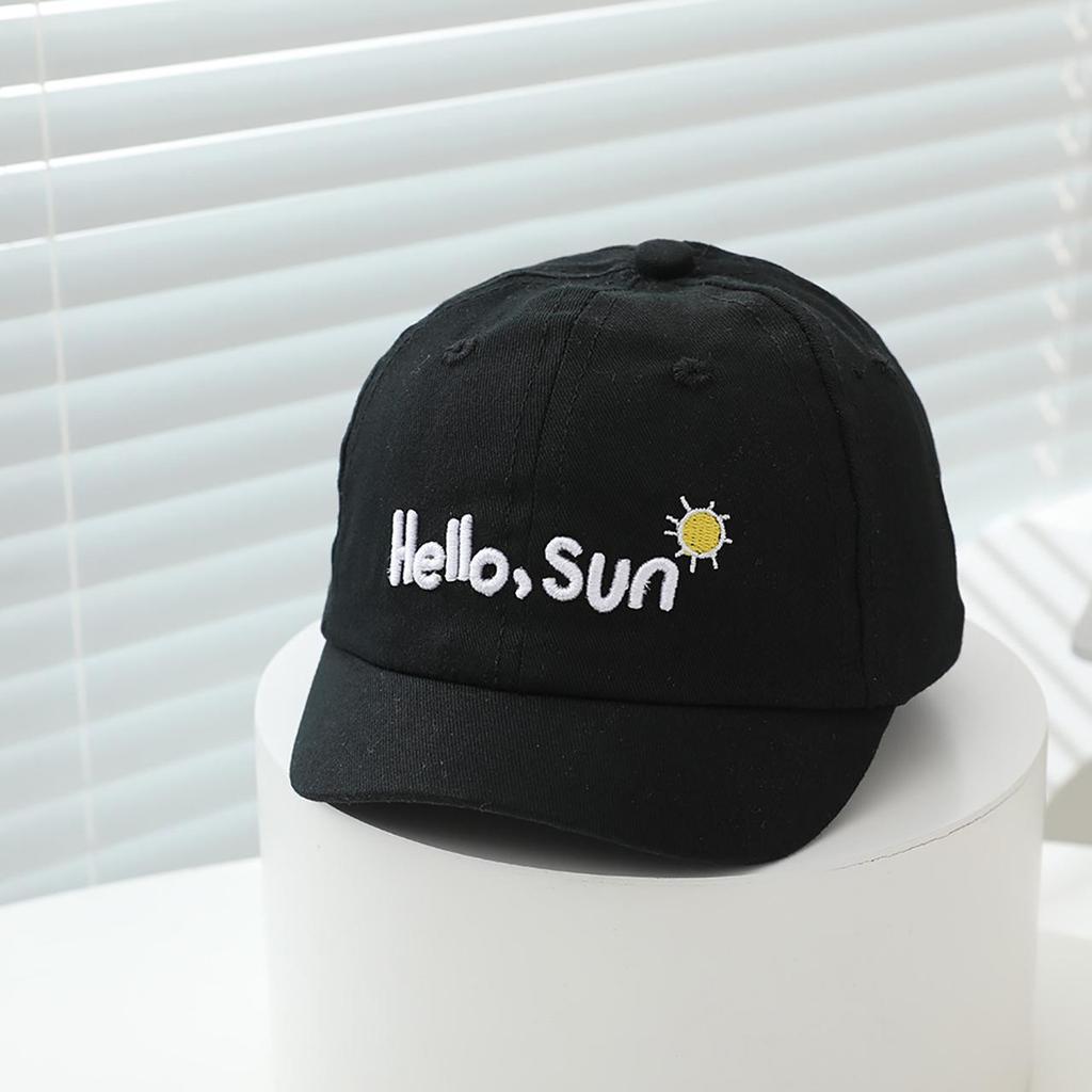 Cute Embroidery Baby Baseball Cap Short Brim Peaked Hat for Toddler Boys Girls Adjustable Sun Hats