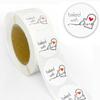 500Pcs /Roll 25Mm Black Thank You Stickers Kraft Paper Sticker For Baking Wedding Decor Birthday Party Gift Sealing Sticker