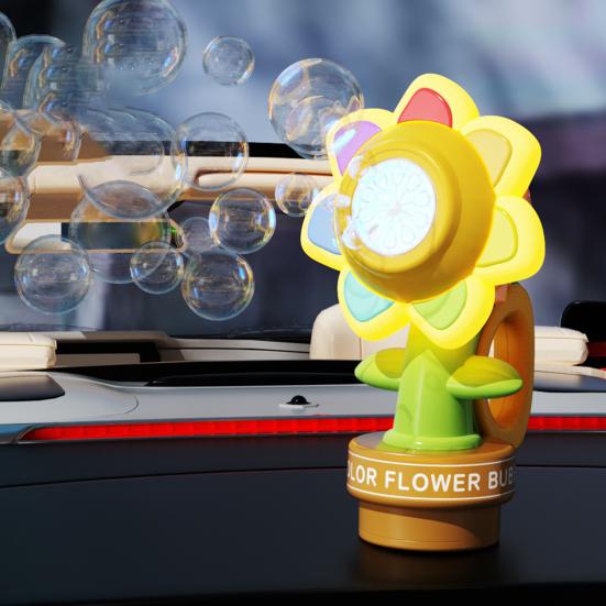 Slunečnicový bublifuk s dálkovým ovládáním Barevné osvětlení Snadná instalace Zábavný houpavý taneční bublifuk Automatický bublifuk