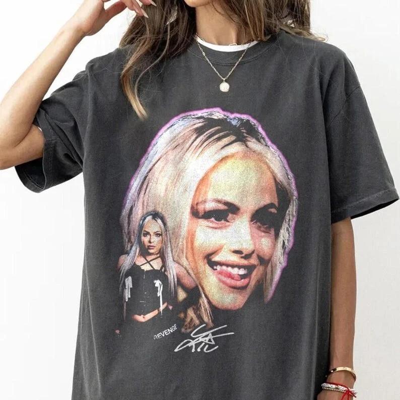 Liv Morgan Shirt Vintage Style T-Shirt Men's and Women's Same Top Streetwear  Vintage T Shirt Oversized T Shirt Men Clothing