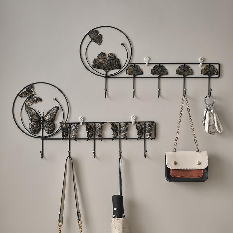 

Черный окрашенный крючок Настенный крючок для стойки Крючок-бабочка Hyphosis Ginkgo Maple Leaf