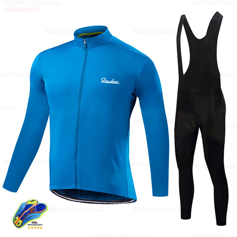 Spring Autumn Cycling Jersey 2025 Raudax Men Cycling Set Racing Bicycle Clothing Suit Breathable Mountain Bike Clothes Sportwear