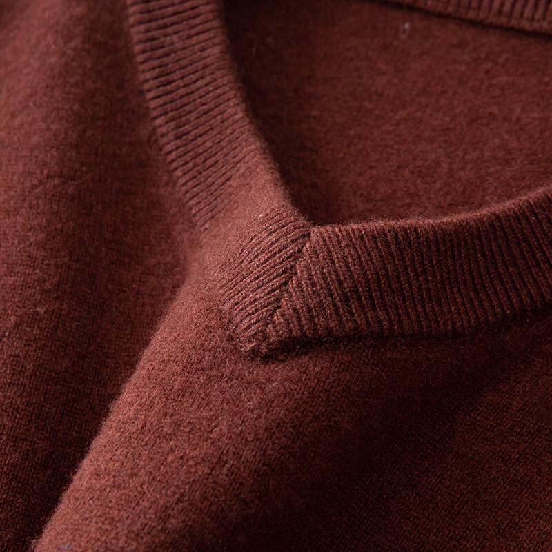 Men's Plus Size V-Neck Long Sleeve Wool Blend Sweater