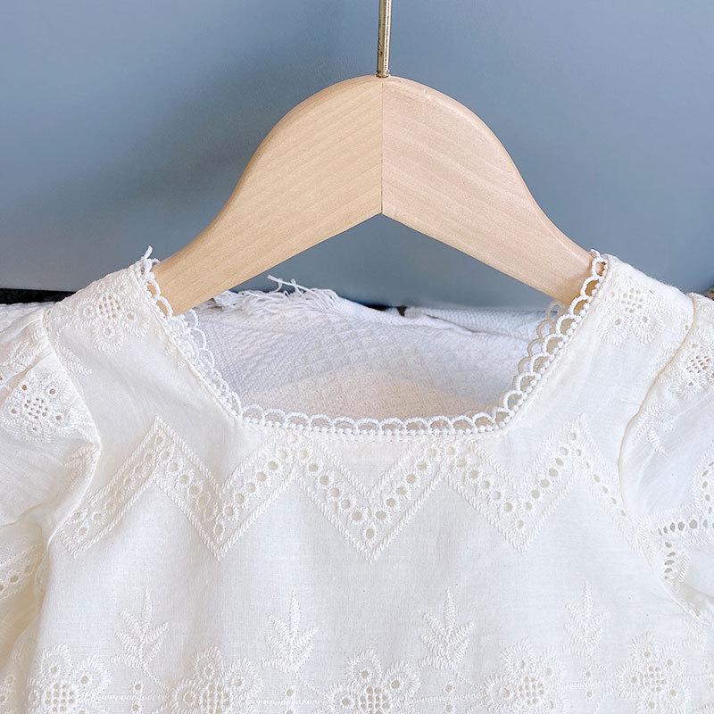 Girls' Summer Lace Short Sleeve Dress - Style EX767