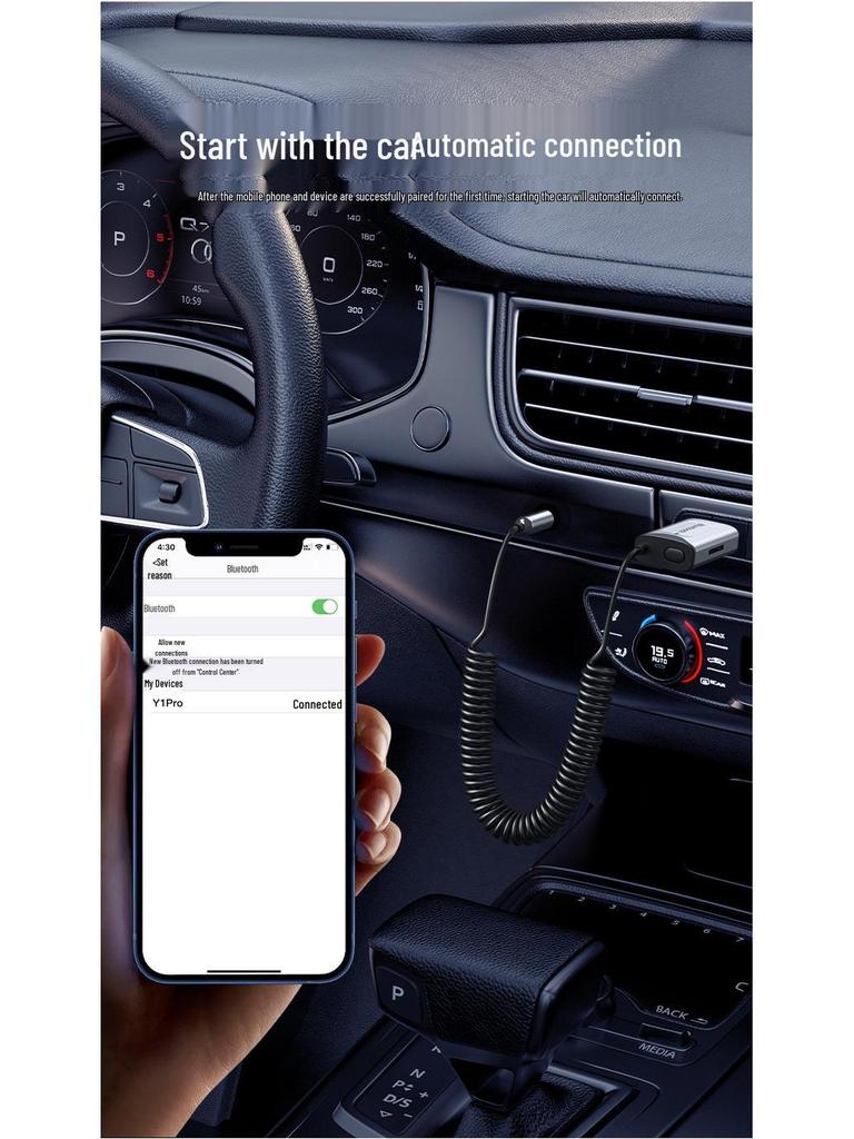 Bluetooth 5.2 Auto-Audio-Empfänger & Lautsprecher-Adapter für HD-Musik und Anrufe.