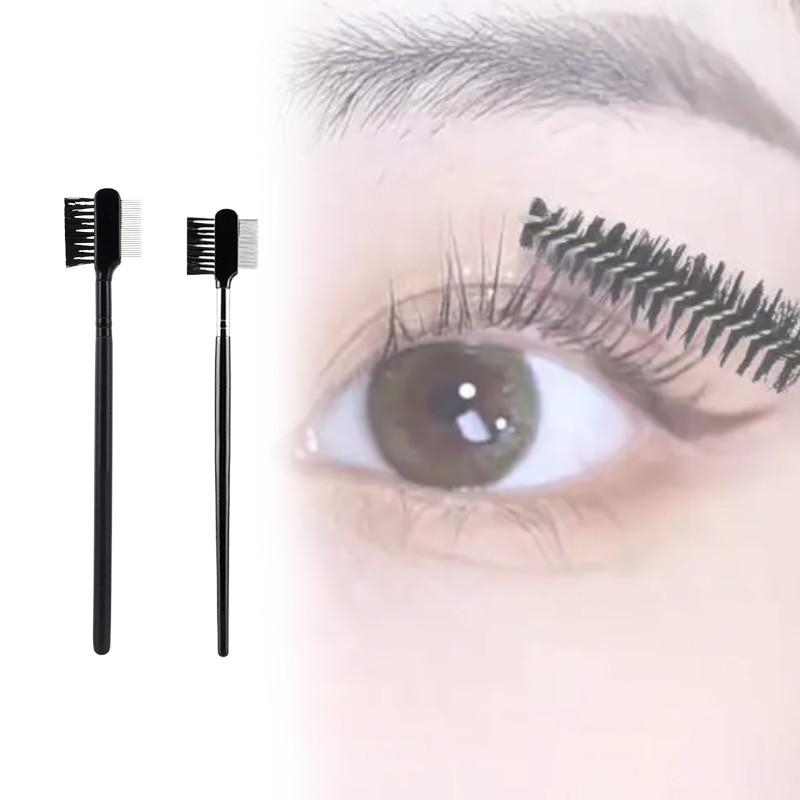 Double Makeup Tool Headed Steel Eyebrow Comb Eyebrow Shaping Grooming Eyelash