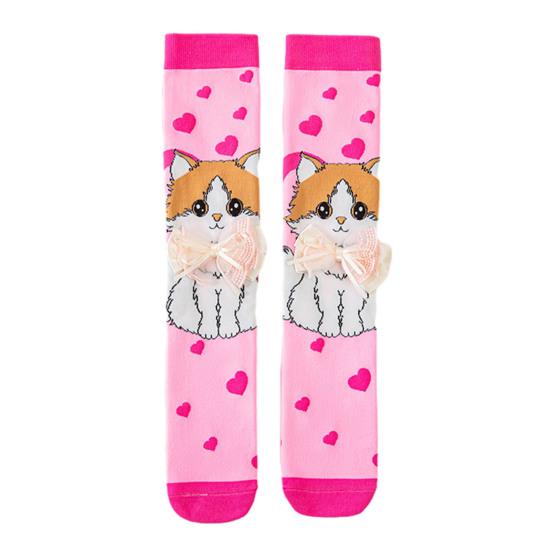 Kolorowe skarpetki dziecięce ze zwierzętami, urocze skarpetki za kolano ze zwierzętami z uszami 3D, śmieszne podkolanówki dla chłopców i dziewcząt w wieku 3-12 lat, prezenty świąteczne