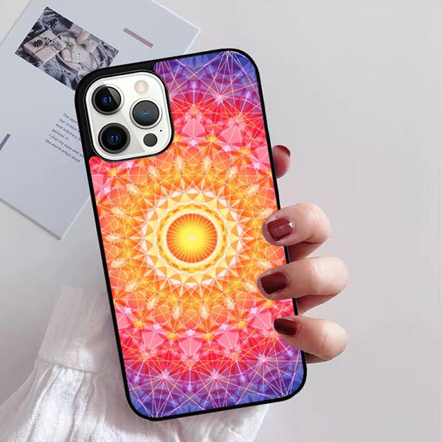 Mandala Blume Totem Handyhülle Für iPhone 17 Air 16 15 14 13 12 11 Pro Max Plus Max Hülle Schale