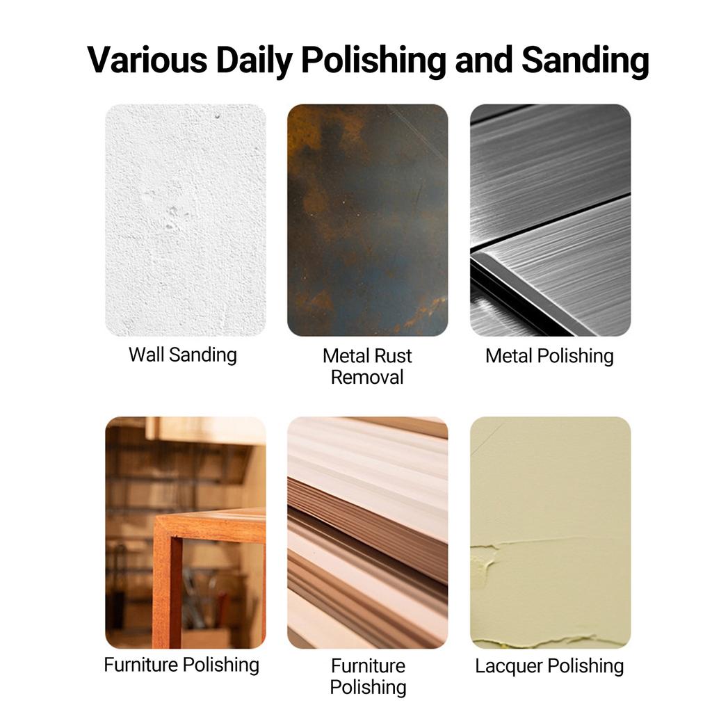 5-calowa szlifierka mimośrodowa z 15 papierami ściernymi 12000 obr./min 6 zmienna prędkość szlifierki wysoka