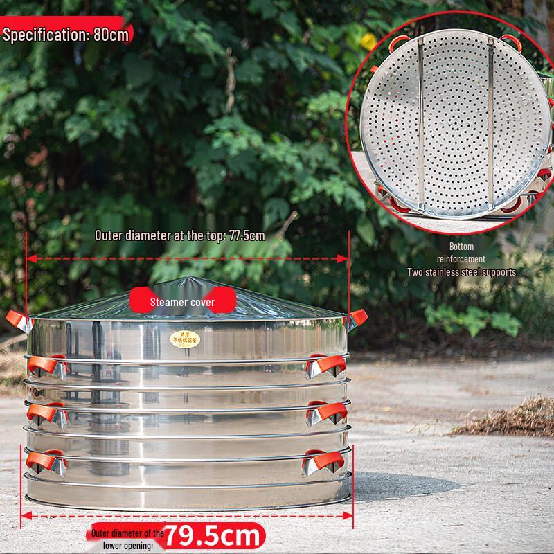 Large Stainless Steel 3-Tier Steamer Basket