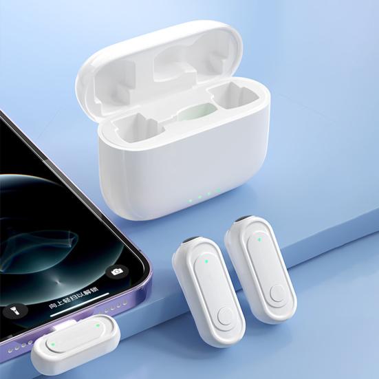 Mini Wireless Lavalier Microphone for Phone/PC/Tablets Noise Reduction Mic with USB-C Port Portable Clip