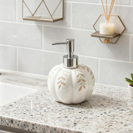 2Pcs 460ML Halloween Pumpkin Liquid Soap Dispenser Shampoo Body Hand Wash Shower Gel Facial Cleanser Container Bathroom Refillable Empty Press