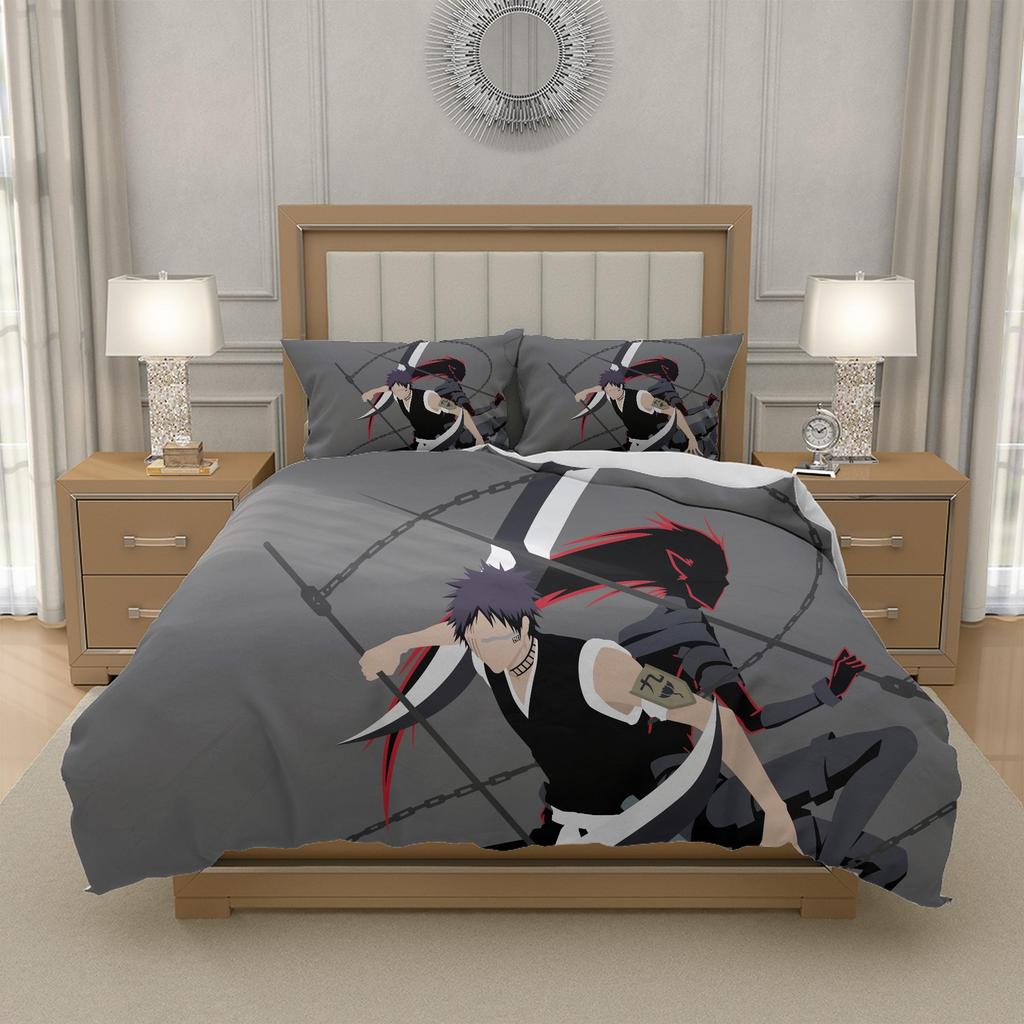 L-L D-Death N-Note Anime Duvet Cover and Pillowcase Set Smooth Polyester Boys Girls Bedroom Decor 200x200 200x220 155x220, US UK AU Sizes