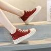 New High-top Women's Lace-up Casual Shoes Thick-soled Height-increasing Board Shoes