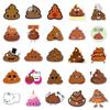50PCS Cute Hand-Painted Poop Stickers: Creative Cartoon Decor for Laptops, Journals, and Cars