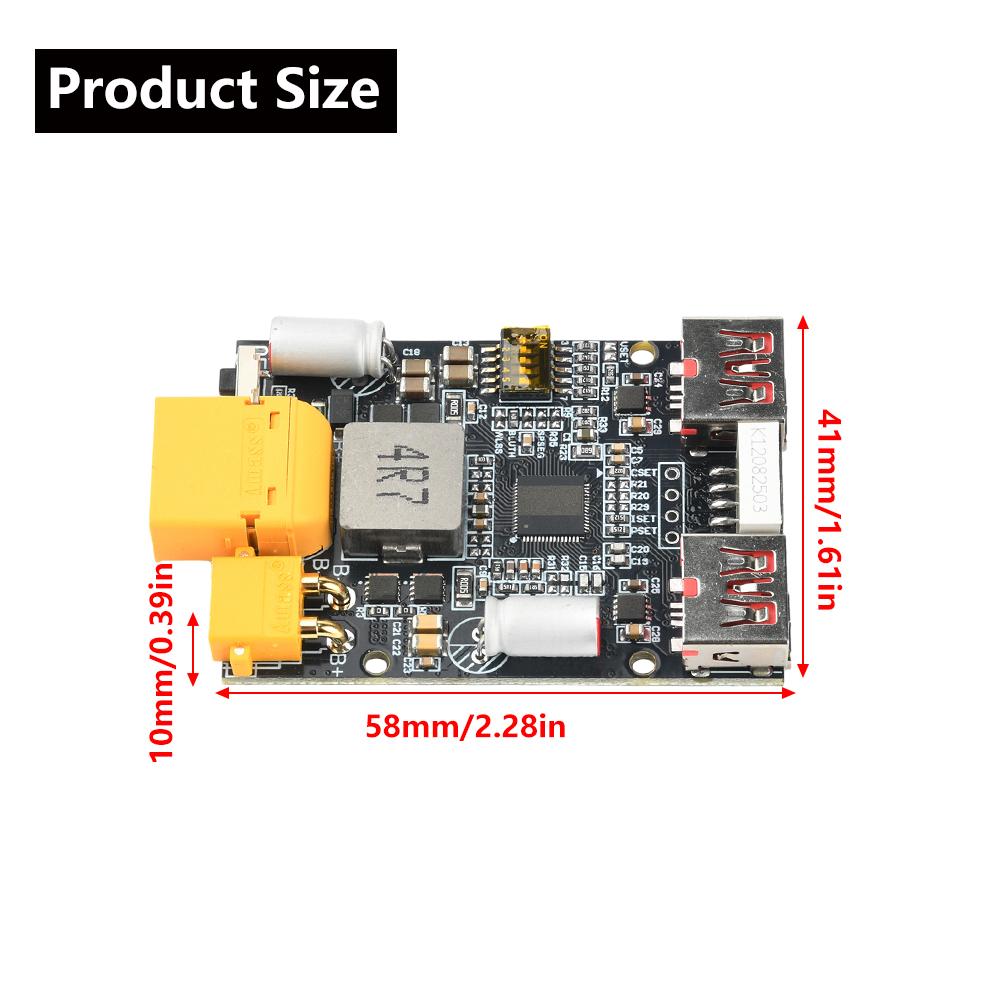 2-7S DC 5-20V 100W Fast Battery Charger Module PD Decoy Lithium Battery Charger Support PD2.0/3.0/3.1 PPS FCP QC2.0/3.0/3.0+ SCP