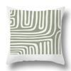 Green Plant Abstract Geometric Printing Pattern Home Living Room Sofa Decoration Square Polyester Throw Pillow Pillowcase