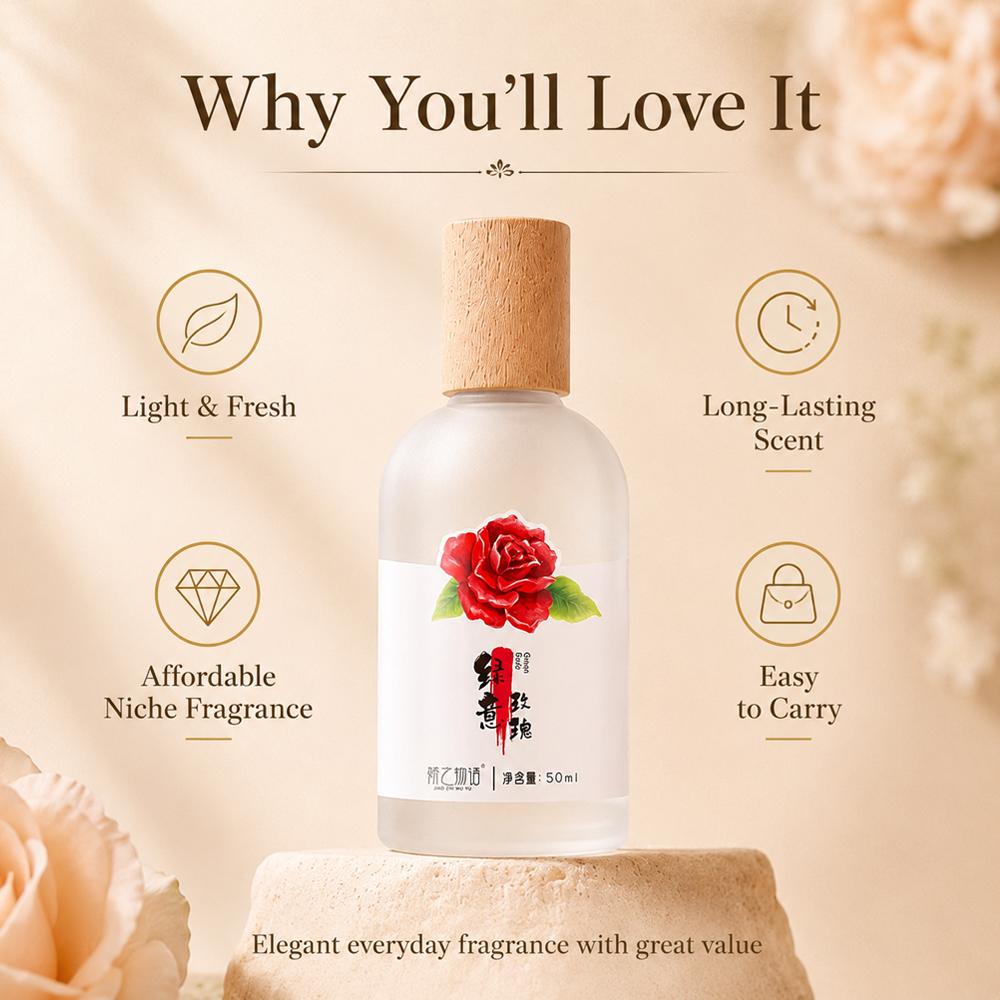 Light citrus perfume, fresh ladies long-lasting perfume, jasmine rose perfume