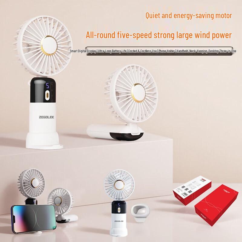 ZOSOLEK Mini 3-in-1 Portable Handheld Fan