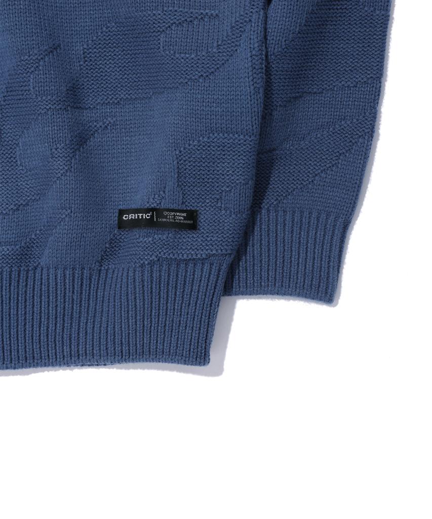 CRITIC Flame Hood Knit Blue
