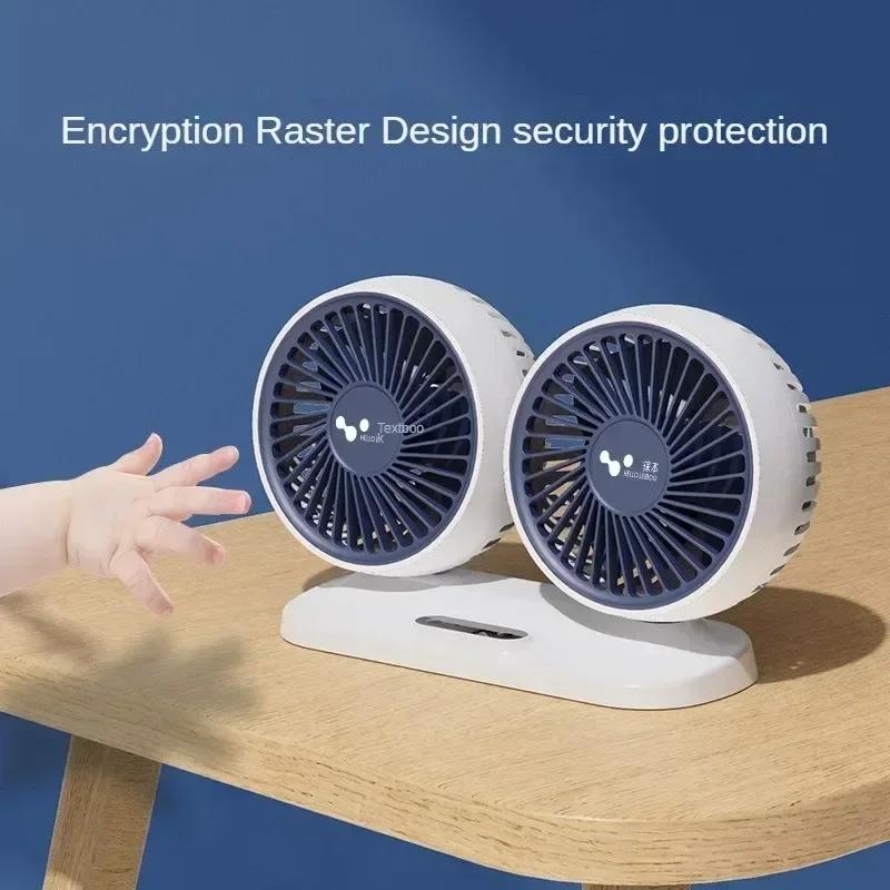 Ventilator Auto 12V 24V Ventilator de Aer cu Două Capete Ventilator Electric Rotativ 360 Grade Ventilator de Răcire Auto Port USB Răcitor de Mare Putere Accesorii Auto