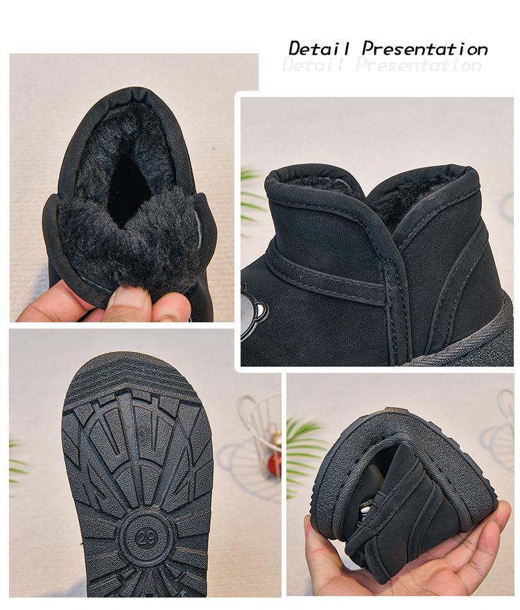 2025 Winter New Cotton Snow Boots: Thick, Warm, Anti-Slip for Kids