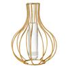 Metal Wire 3D Geometric Hydroponics Vase Holder Watering Planter Flower Pots Test Tube Vase Plants Home Desktop Table Decor