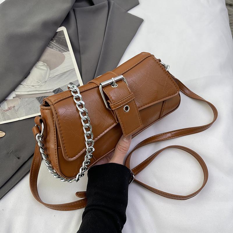 Stylish 2014 New Spring Trendy Casual Shoulder Crossbody Chain Bag Women Silver коричневый