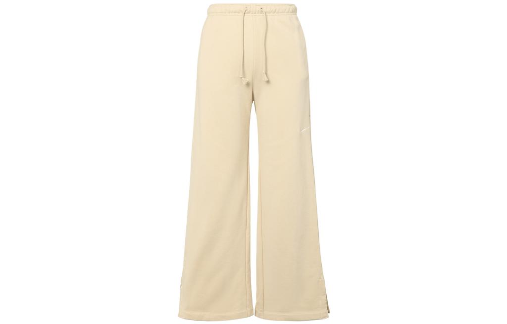 Nike Knitted Sweatpants Women's Dune White Moderate Wide Leg Pants FZ4339-126