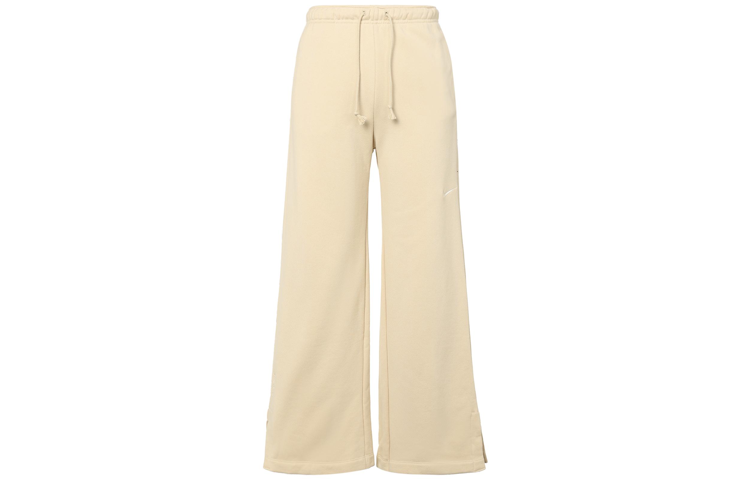 Nike Knitted Sweatpants Women s Dune White Moderate Wide Leg Pants FZ4339-126 XL