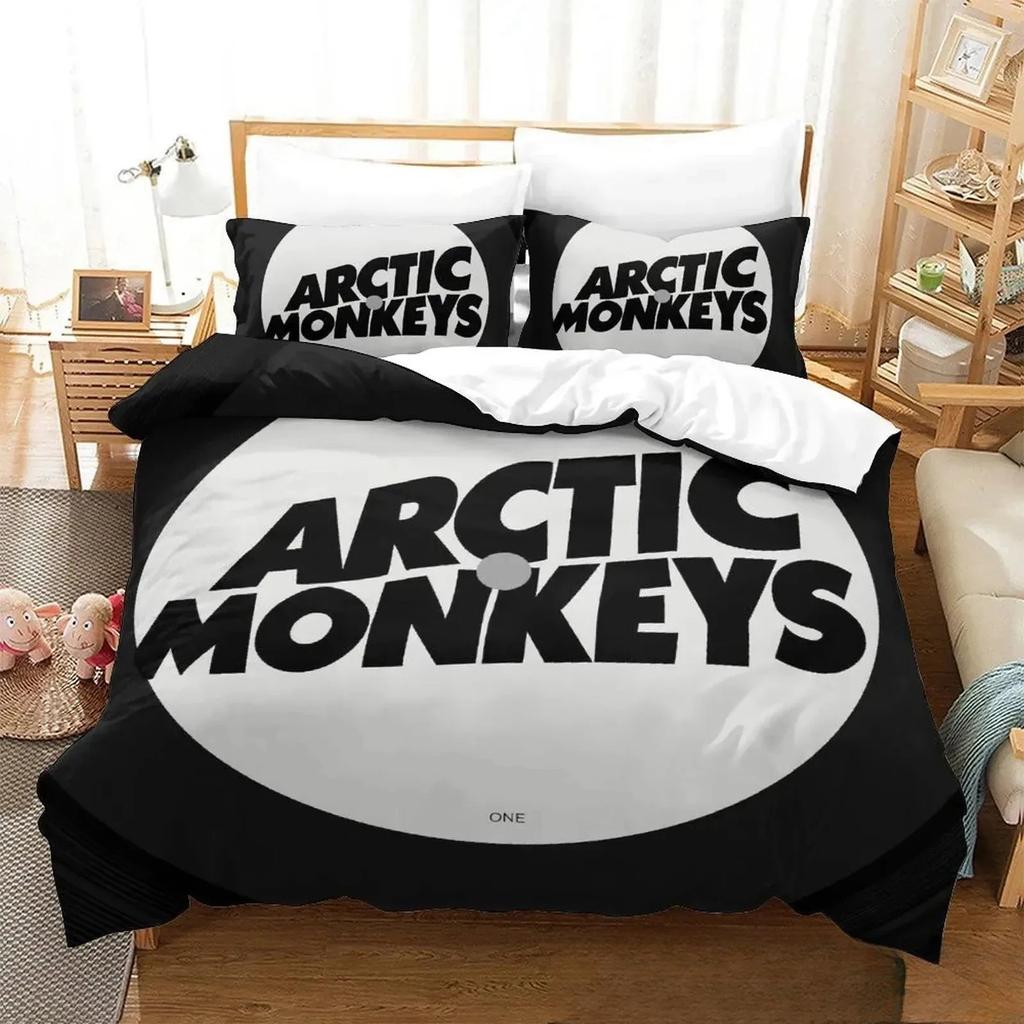 3D Printed Arctic Monkeys Music Band Bedding Set Duvet Cover Bed Set Quilt Cover Pillowcase Comforter King Queen Size Boys Adult