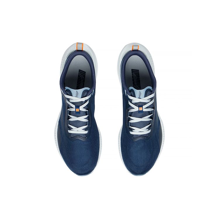 Li-Ning Ultraleichte 19 Reflektierende Leichte Rutschfeste Abriebfeste Low-Top Laufschuhe Herren Sneaker Dunkelindigo ARBS001-24