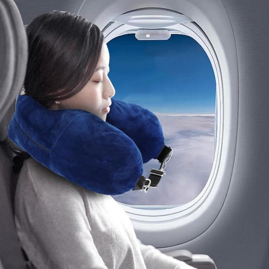 U-shaped Travel Neck Pillow Case Clothes Towel Fillable Soft