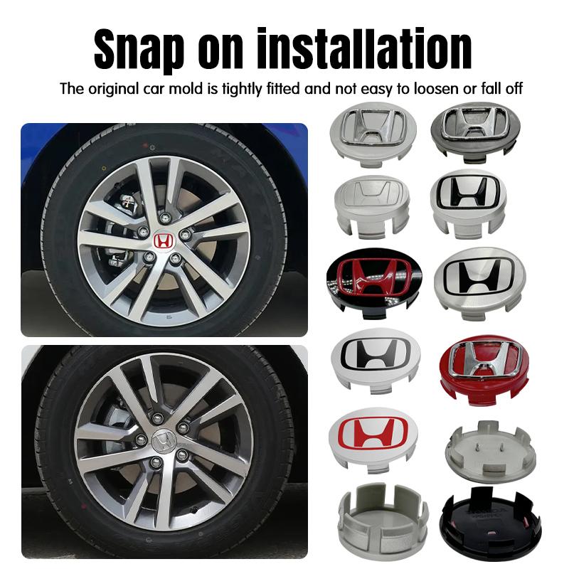 4Pcs ABS 58mm 69mm Car Wheel Center Hub Center Cap Rim Hub Dustproof Cover Emblemem For Honda Accord CRV XRV Civic Odyssey Acces