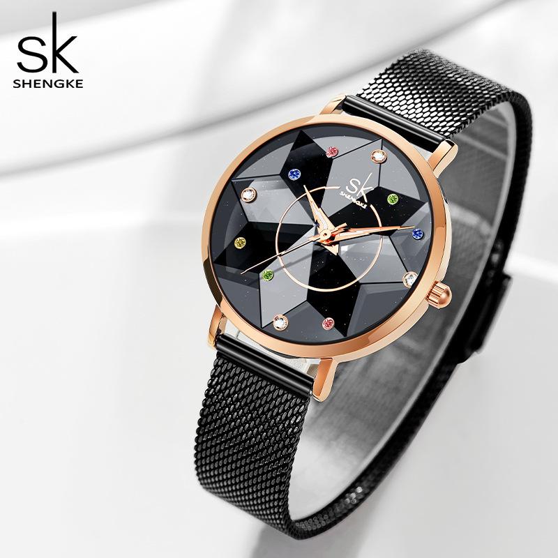 SK Women's High-End Waterproof Quartz Personality Wristwatch 0157