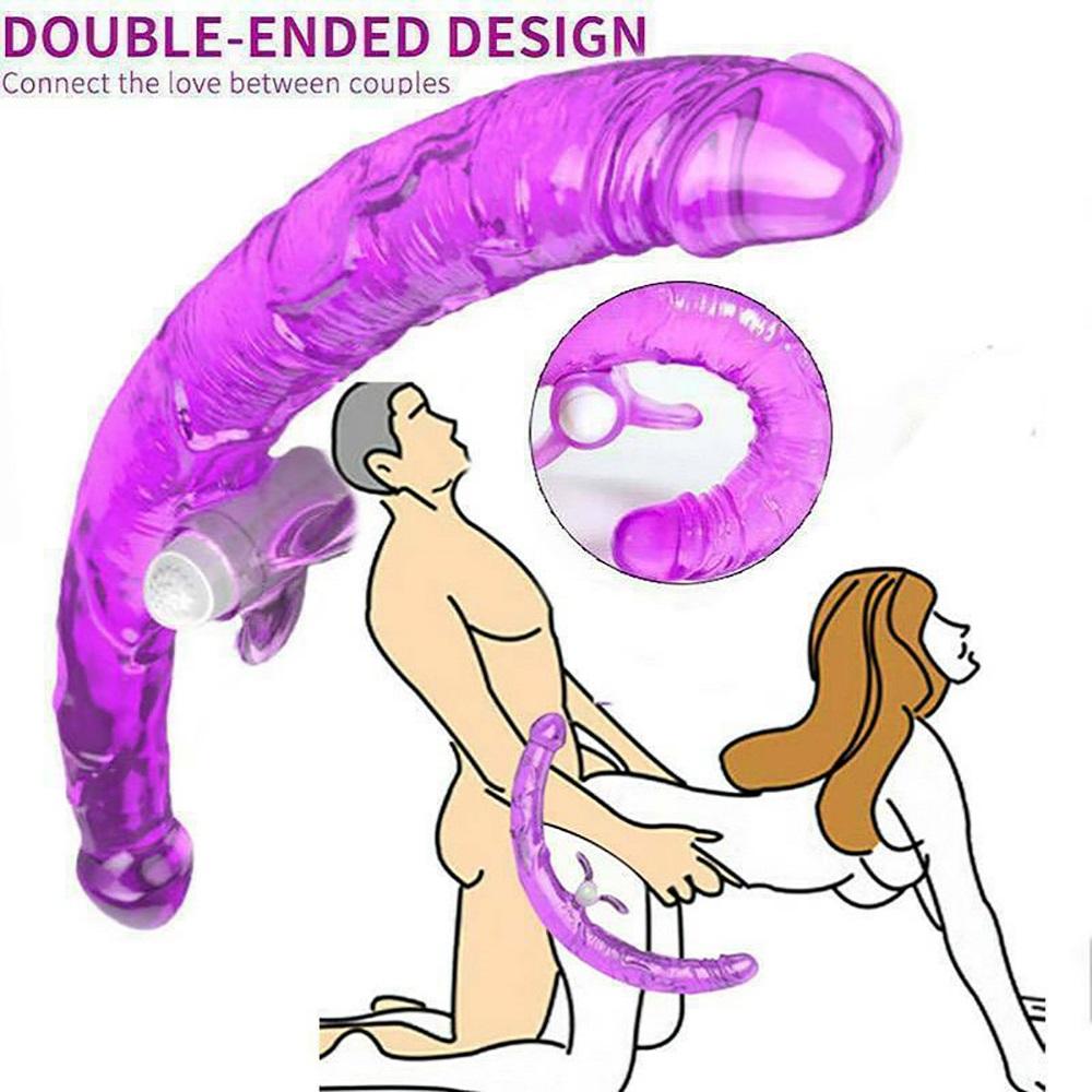 Double Head Dildo Female Massager Sex Toys for Couple Anal Butt Plug Dildo Massage Adult Sex Product Vagina Toys