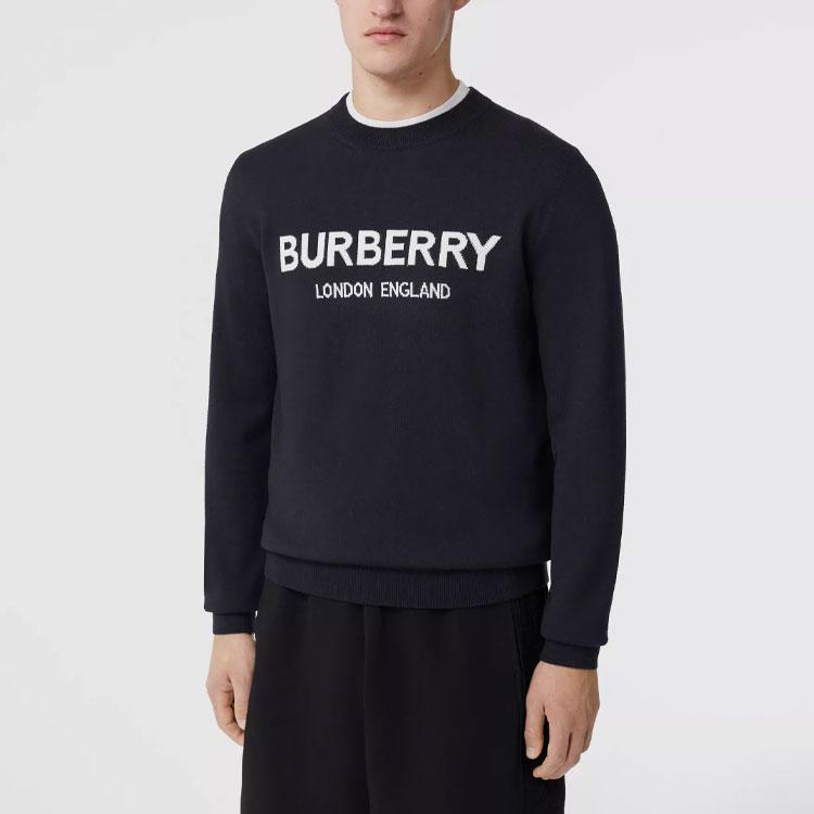 Burberry Logo Intarsia Wool Blend Sweater 80511281